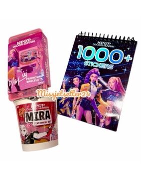 NEW Mira K-pop Demon Hunters Friendship Bracelet Kit, Sticker, Stationary Bundle